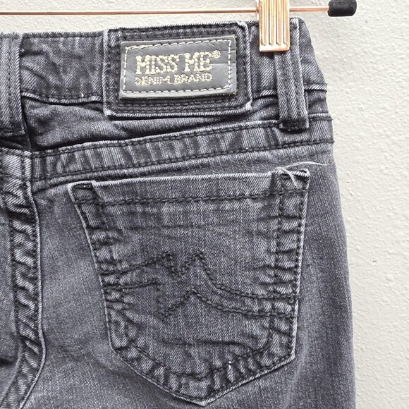 Miss Me Jeans Womens 28 Gray Skinny Stretch Denim Griffith Park JPD1003SK-4 - Picture 6 of 16